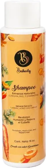 Shampoo de Cúrcuma, Zanahoria & Miel 16 oz — Bahaily